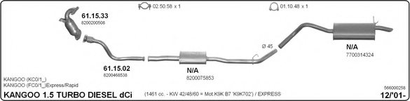 IMASAF 566000258 Exhaust System